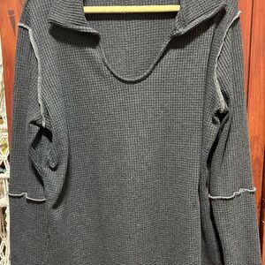 Comfy Charcoal Knit Pullover